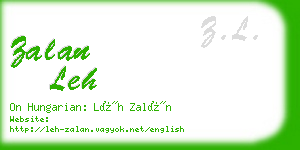 zalan leh business card
